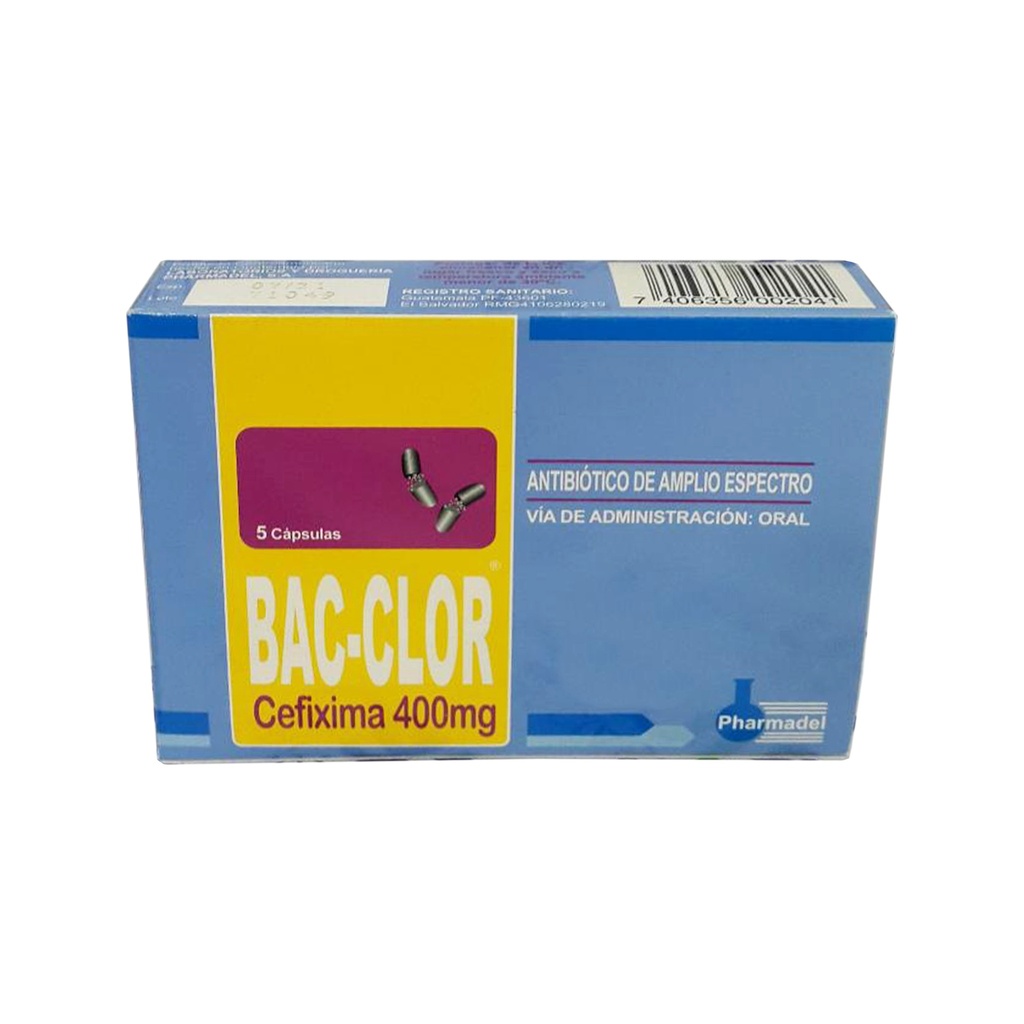 Bac-Clor 400MG x 1 Cápsula